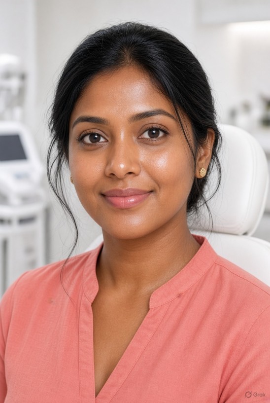 Neha R. before Hydra Facial