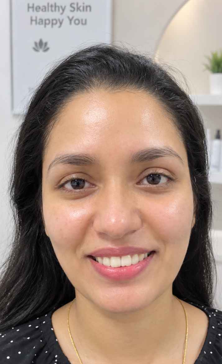 Meera J. after Hydra Facial